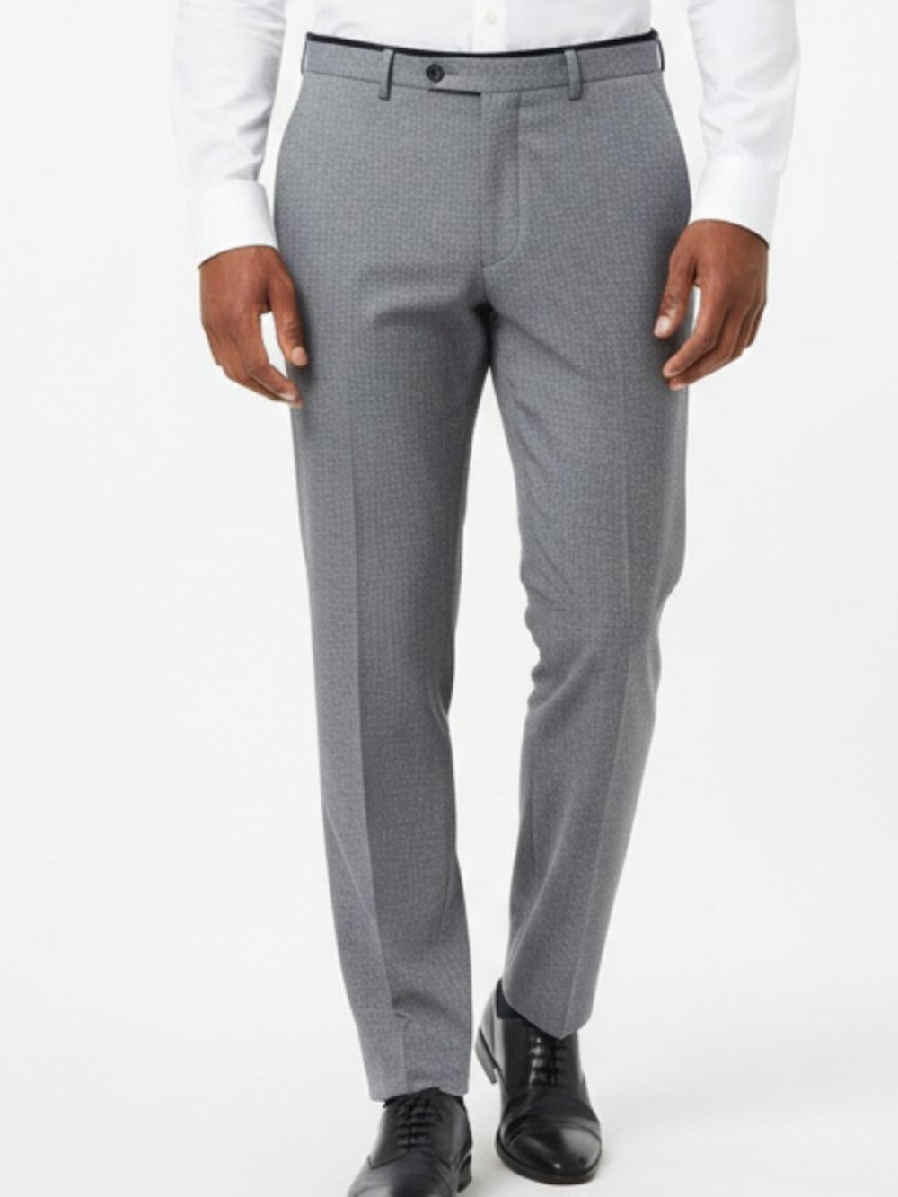 Calvin Klein Mens Jerome Glen Plaid Slim Fit Dress Pants Gray 40w x 32L